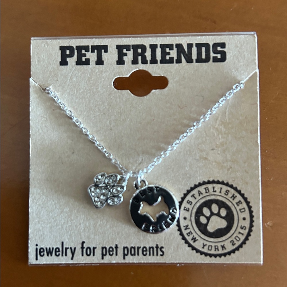 FRIENDS Silver Necklace with Heart Charm